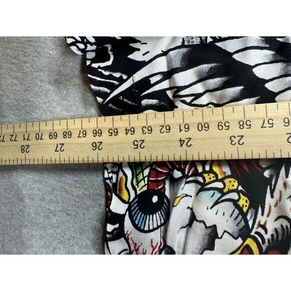 ED HARDY‎ Men’s TATTOO DEATH BEFORE DISHONOR BUTTON UP SHORT SLEEVE SHIRT SIZE S - Picture 6 of 6